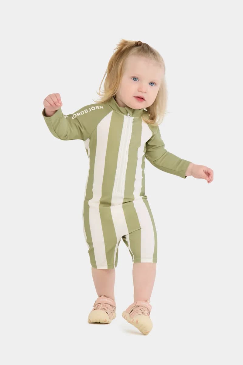 Nordbjörn Hönö UV-Dräkt, Green Stripe, 86-92