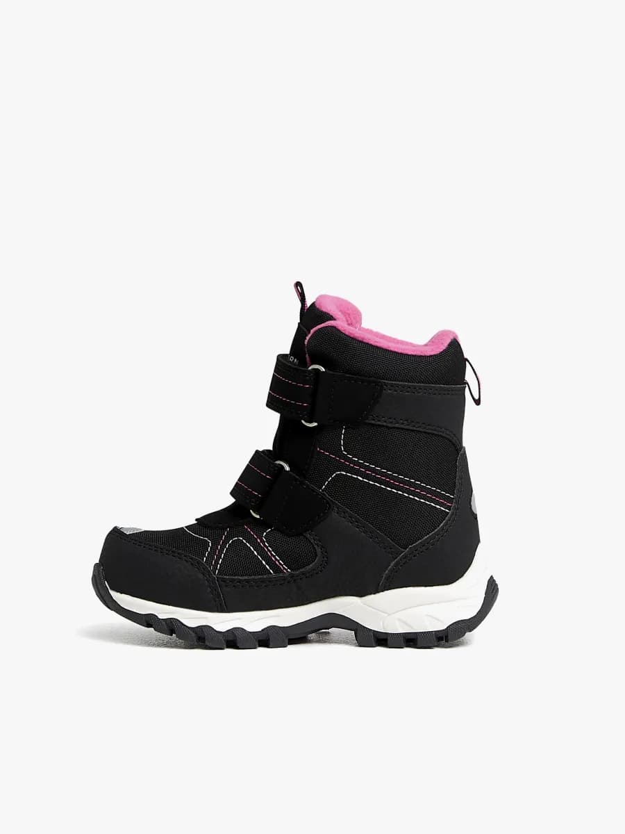 Nordbjörn Snowfall Vinterkängor, Black/Strawberry, 25 - Bäst i test