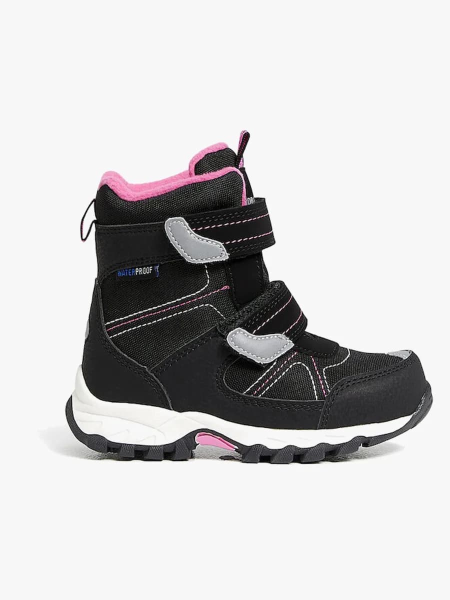 Nordbjörn Snowfall Vinterkängor, Black/Strawberry, 25 - Bäst i test