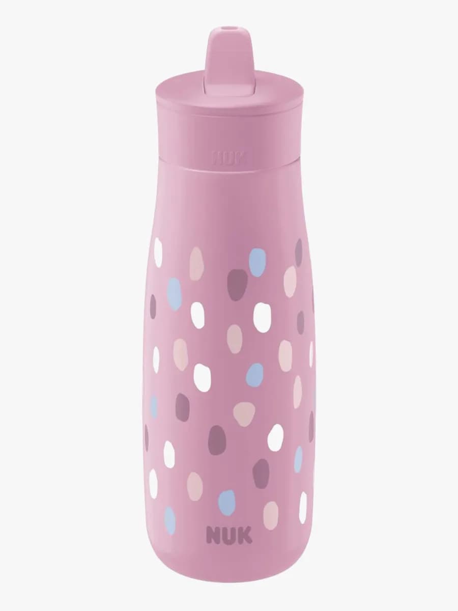 NUK Mini-Me Flip Flaska, Purple Dots
