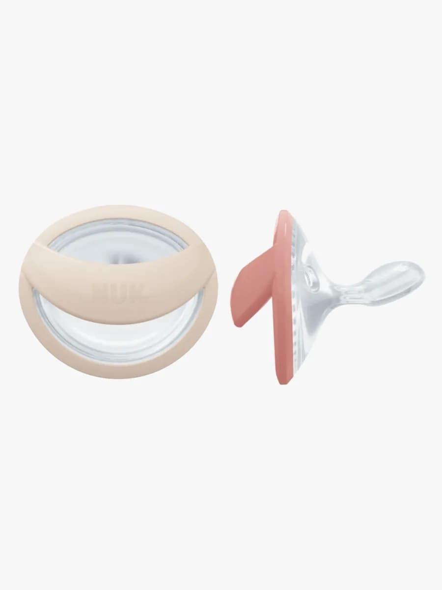 NUK Perfect Match Napp 2-Pack Stl 1, Beige/Red