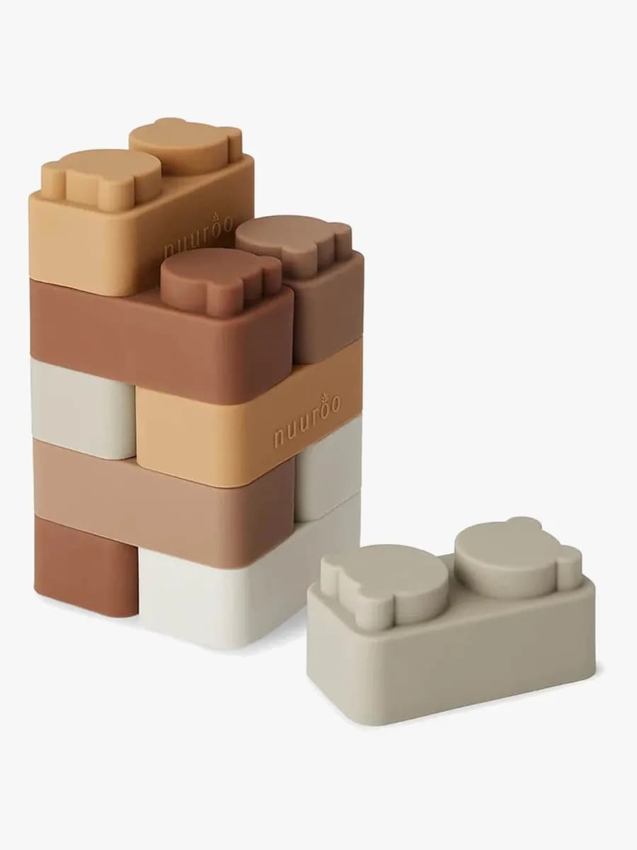 nuuroo Byggklossar Silikon 10-pack, Brown
