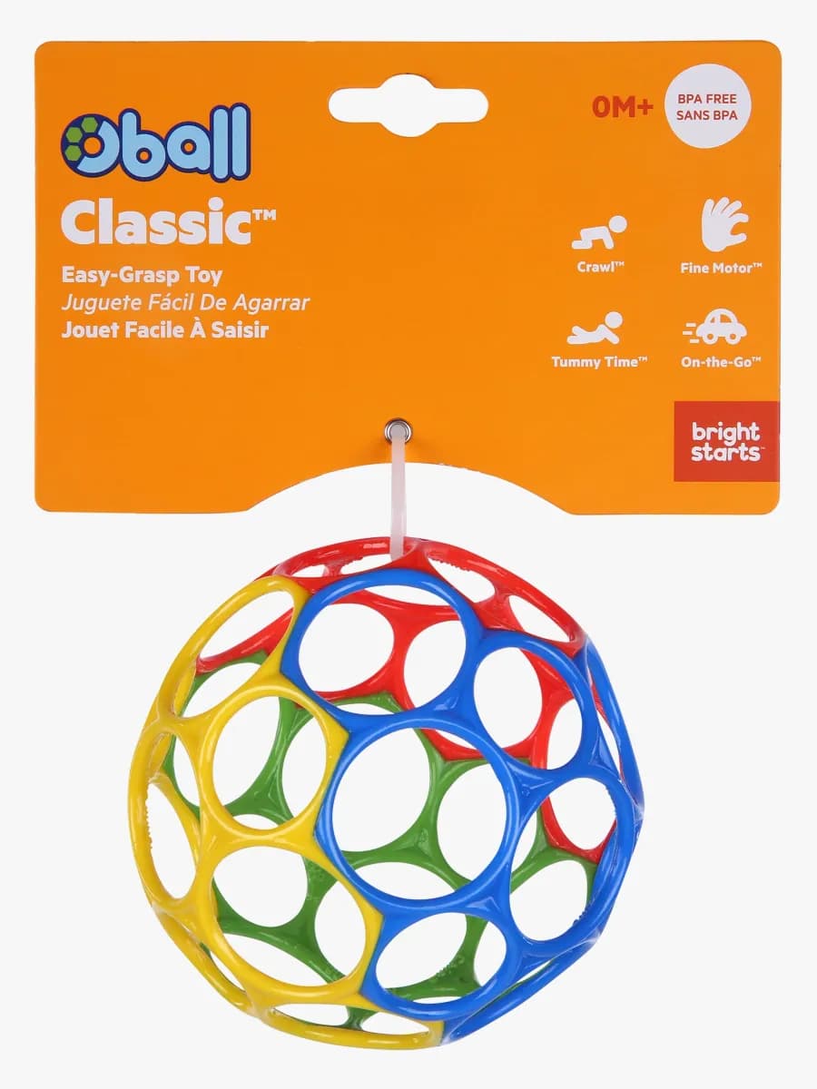 Oball Classic Bold Boll, Röd, Blå, Grön och Gul