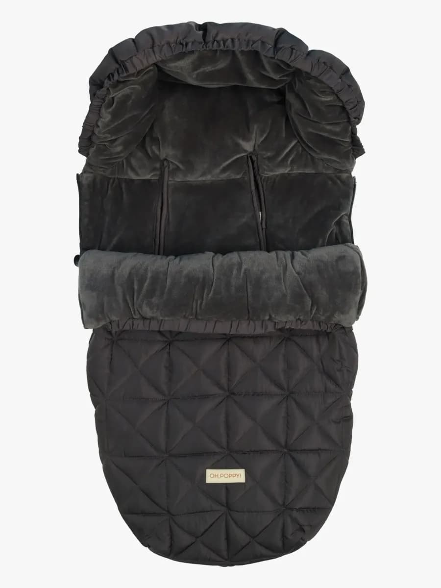 Oh, Poppy! Lily Quilted Åkpåse, Anthracite Gray