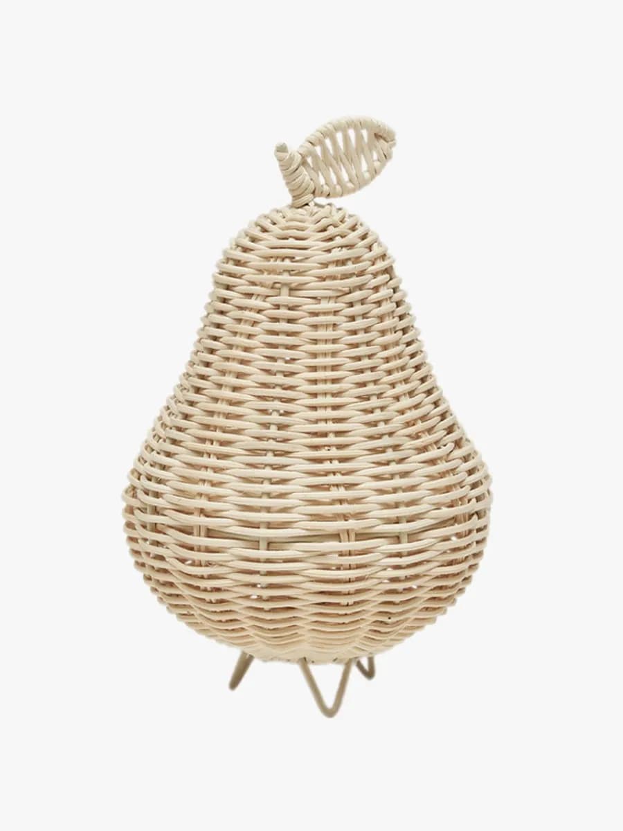 OYOY Pear Rattan Nattlampa, Nature, Barnrum