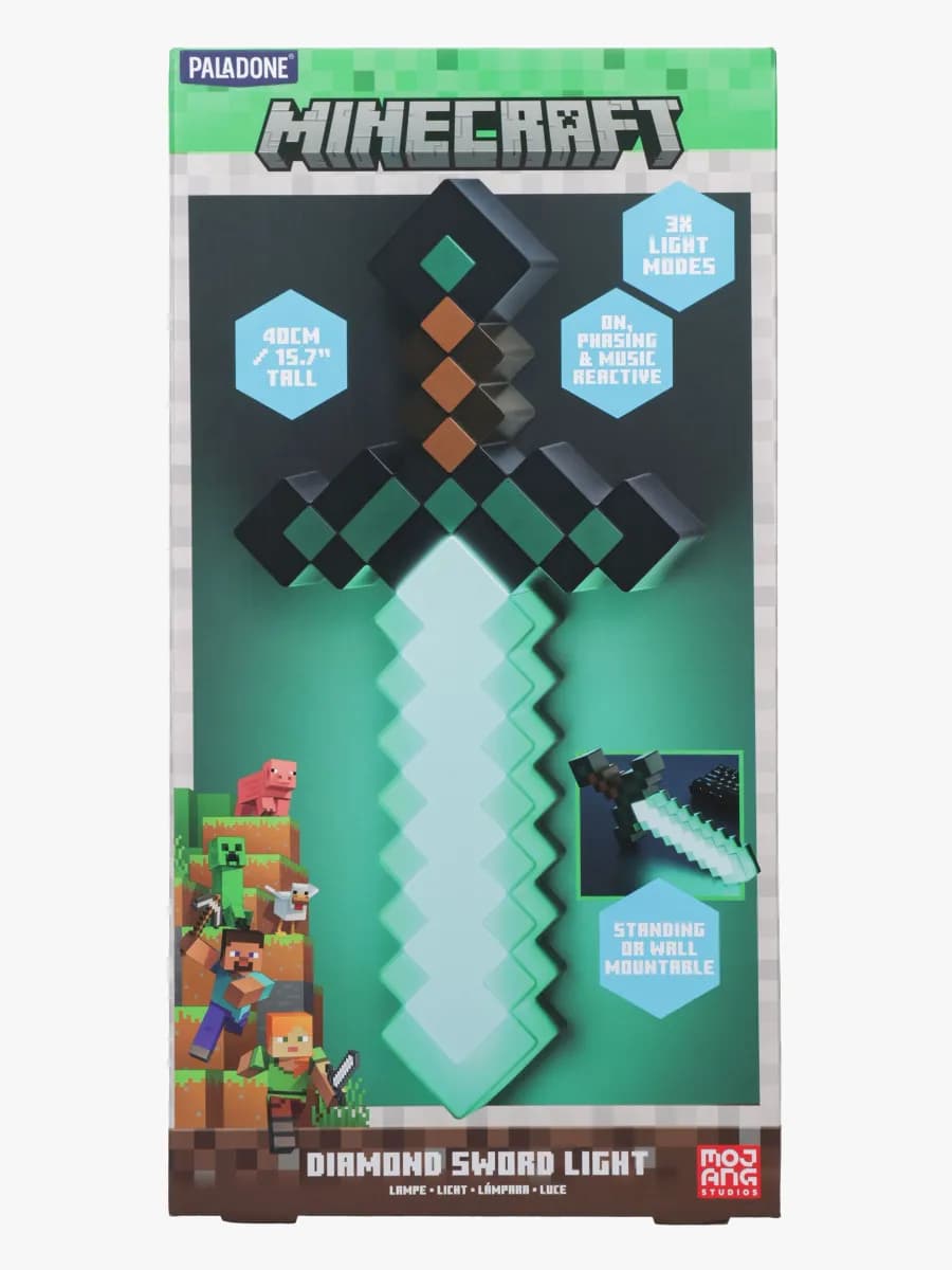 Paladone Minecraft, Diamond Sword Lampa, Barnrum