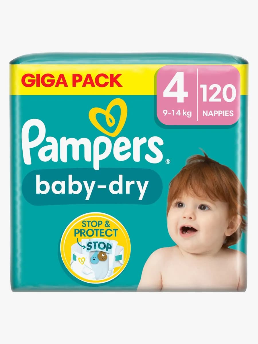 Pampers Baby-Dry Blöjor Stl 4 9-14 kg 120-pack