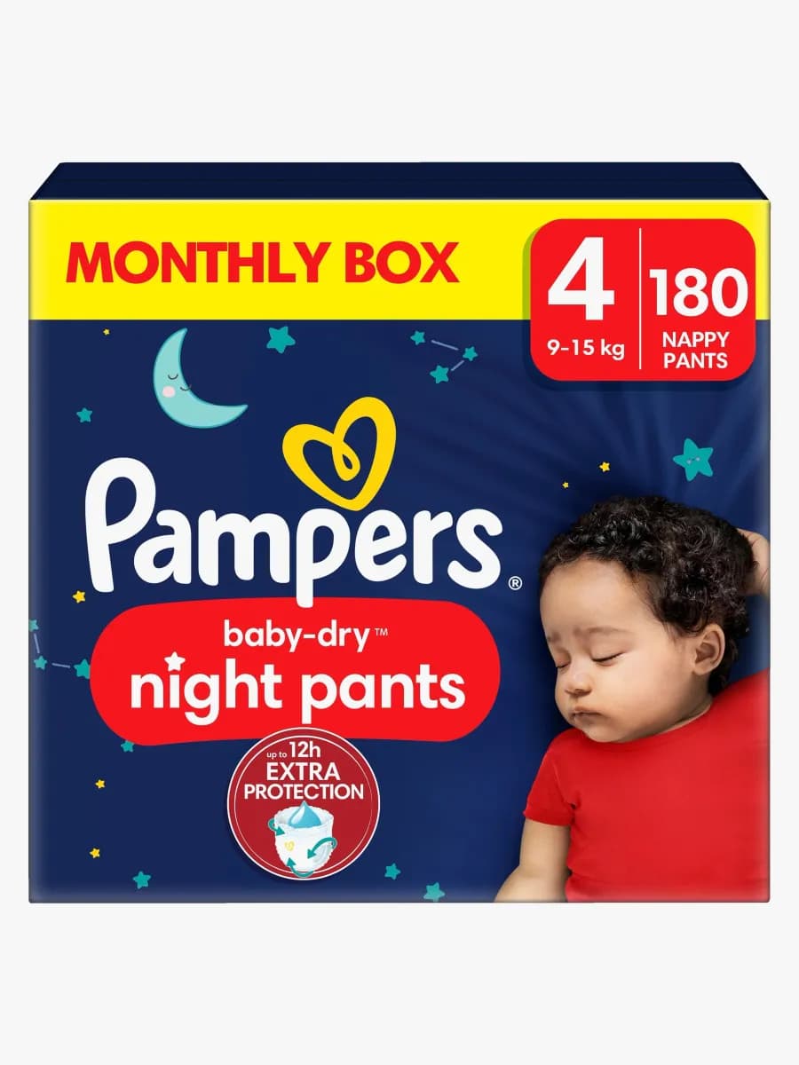Pampers Baby Dry Night Pants Blöjor Stl 4 9–15 kg 180-pack