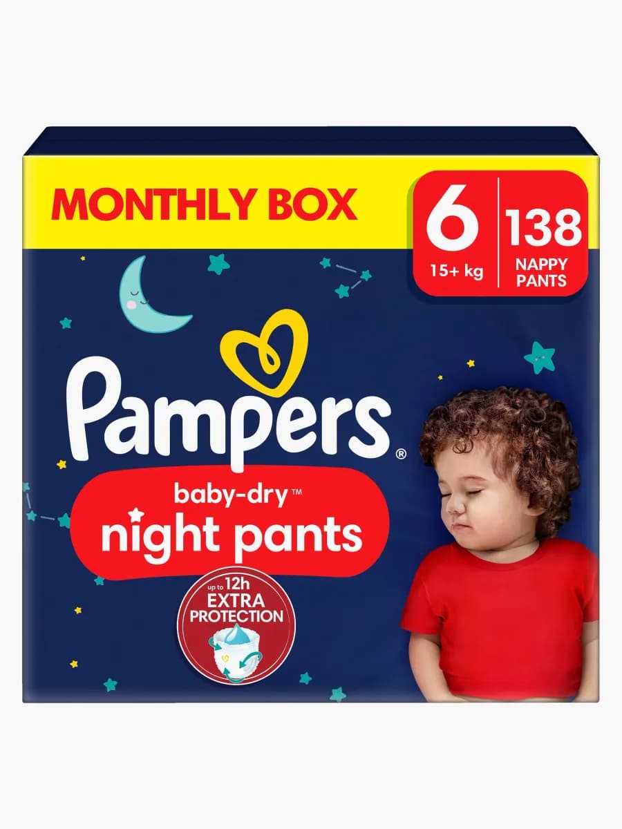 Pampers Baby Dry Night Pants Blöjor Stl 6 15+ kg 138-pack