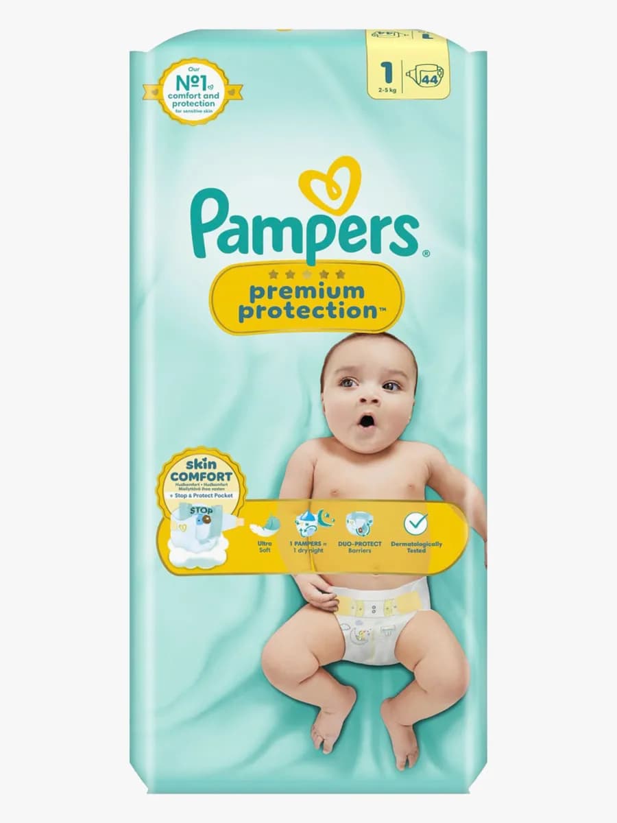 Pampers New Baby Blöjor Stl 1 2-5 kg 44-Pack