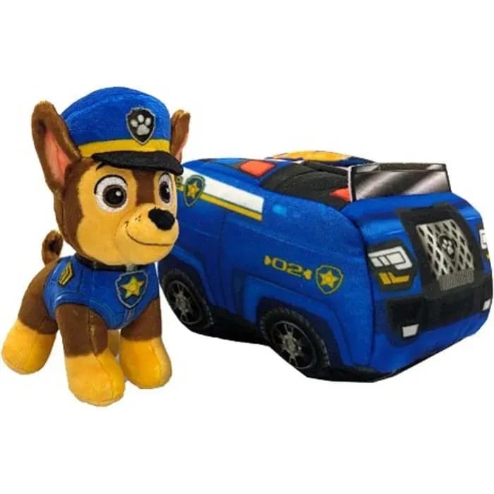 Paw Patrol 2-in-1 Vehicle Plush with Chase 15 cm