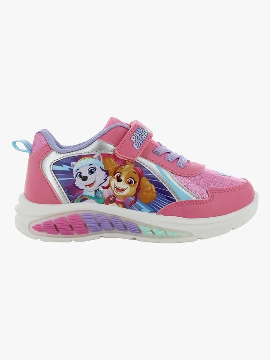 Paw Patrol Blinkande Sneakers, Fuchsia/Silver, 30