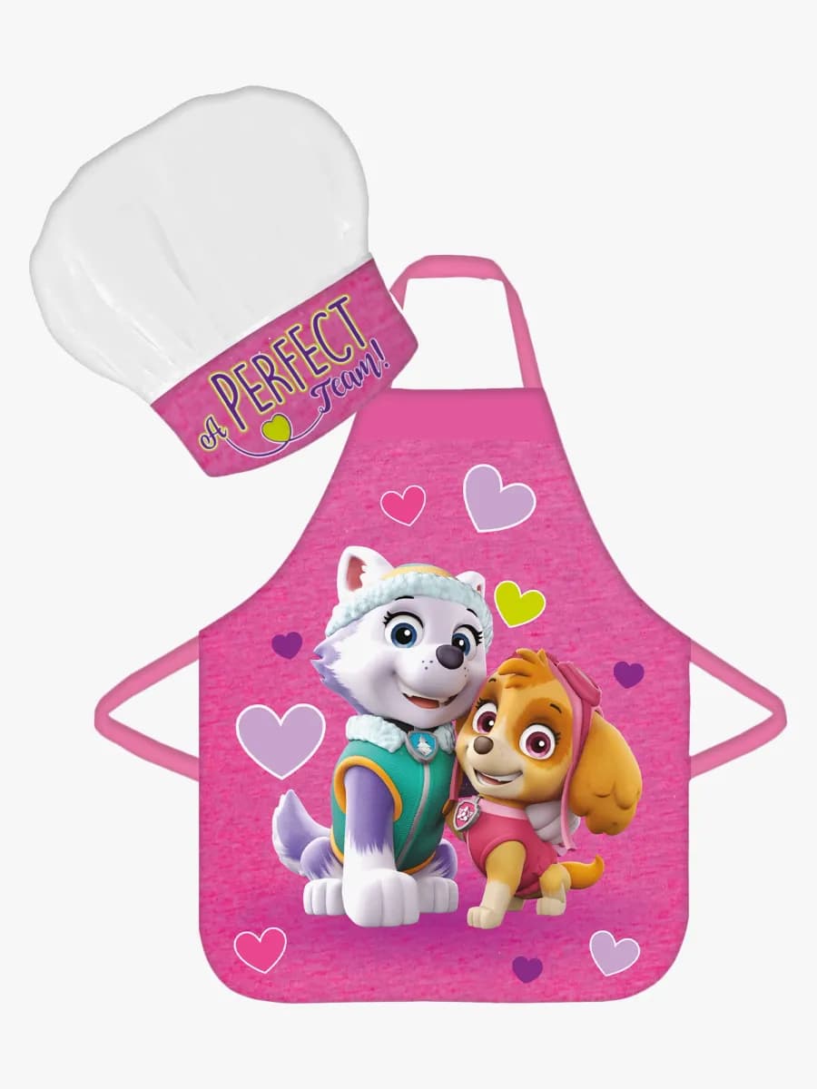 Paw Patrol Förkläde &  Hatt, Rosa