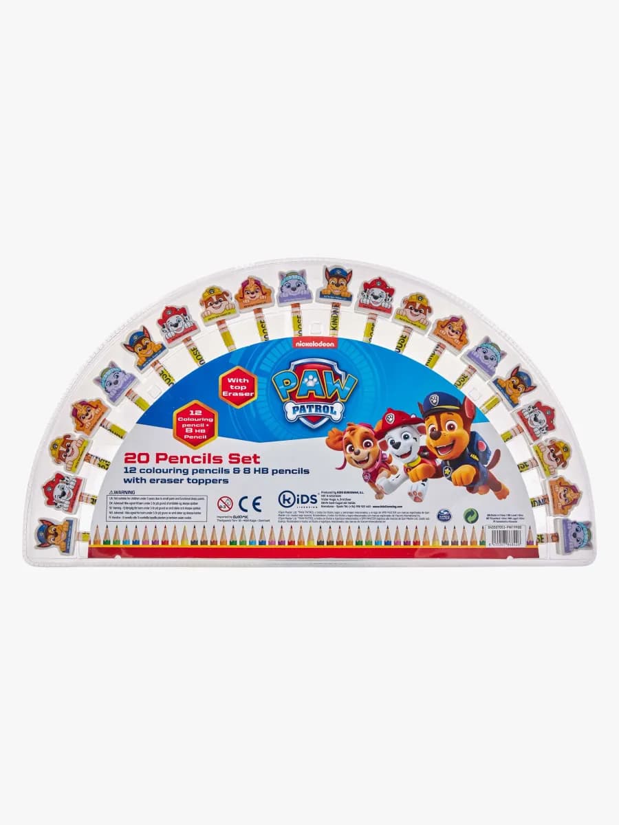 Paw Patrol Pennor med Sudd 20-Pack