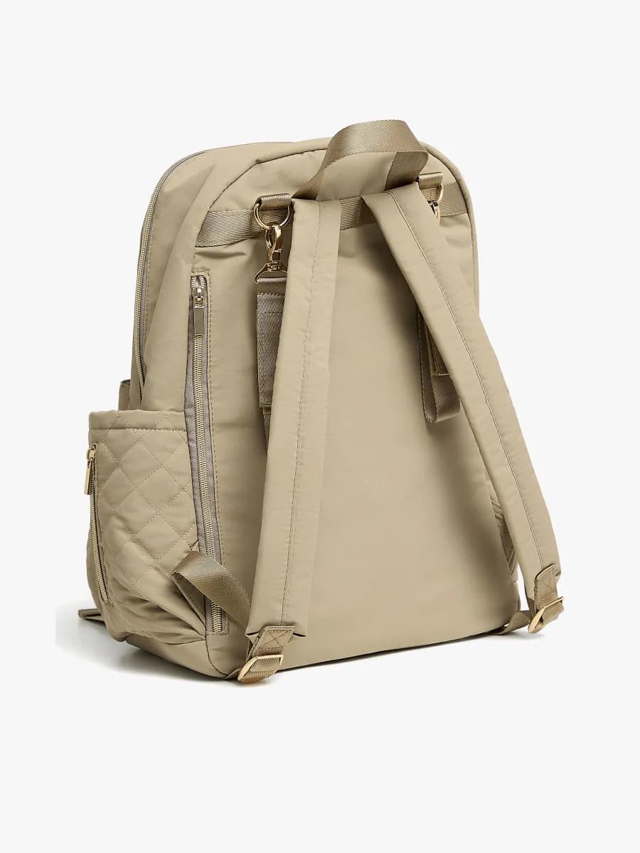 Pelicare Quilted Skötväska Ryggsäck, Beige