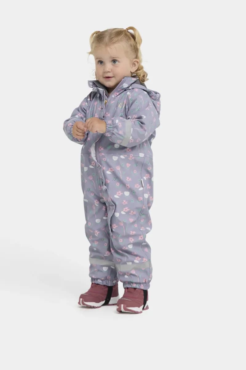 Petite Chérie Atelier Ally Fodrad Regnoverall, Flowers Lavender Gray, 86