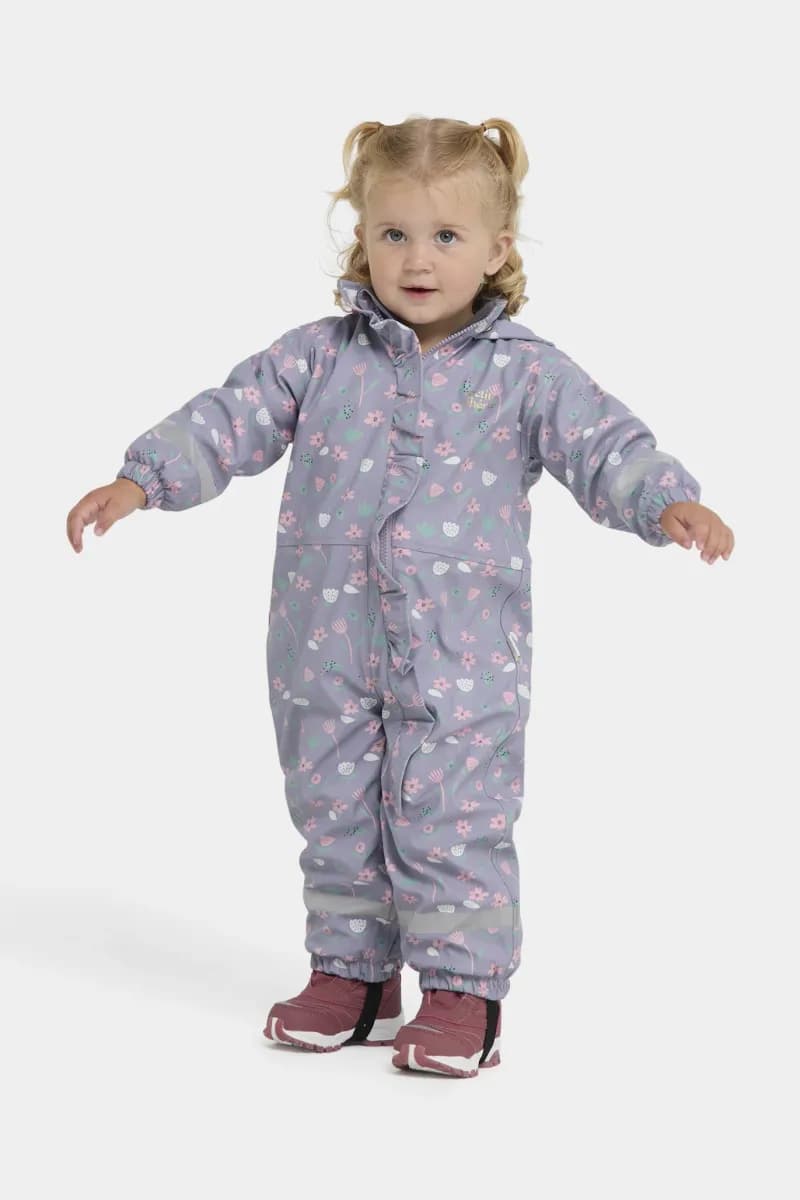Petite Chérie Atelier Ally Fodrad Regnoverall, Flowers Lavender Gray, 86