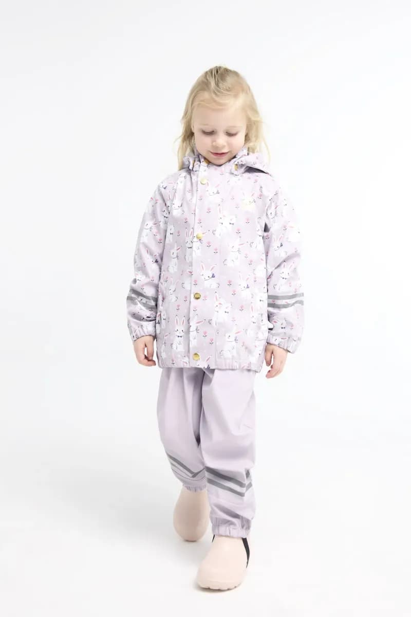 Petite Chérie Atelier Cleo Regnställ, Bunny Meadow/Iris, 98-104