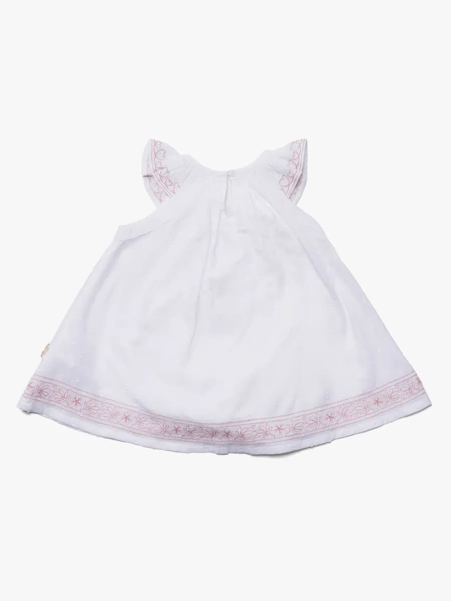 Petite Chérie Atelier Vere Klänning, Vit/Rosa 80