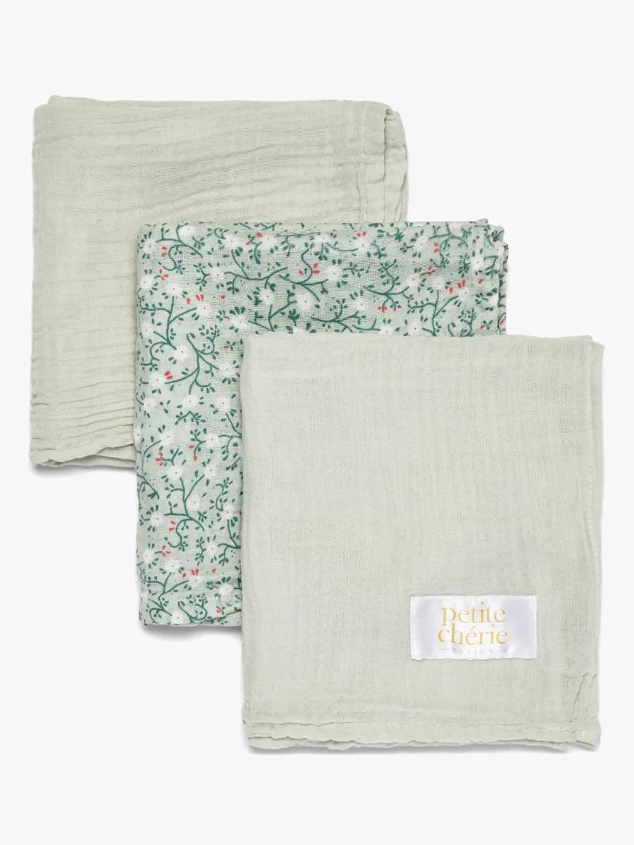 Petite Chérie Muslinfilt 3-pack, Floraison