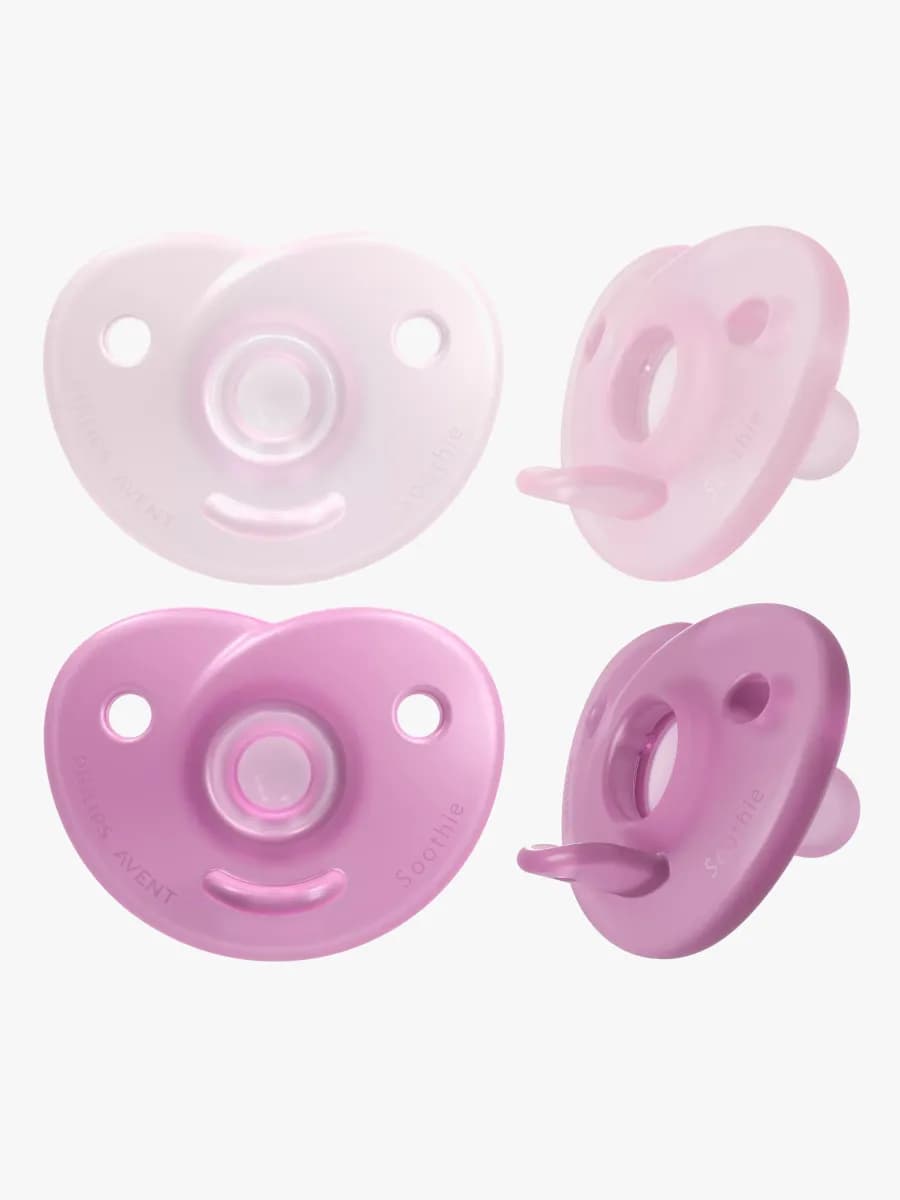 Philips Avent Curved Soothie 0-6m, Rosa
