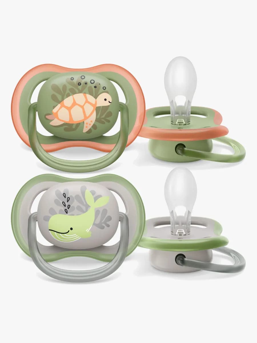 Philips Avent Ultra Air Deco Napp 2-Pack 6-18m, Grön/Grå