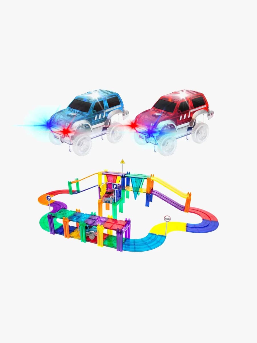PicassoTiles Racerbana  Magnetiskt Byggset 50 Bitar