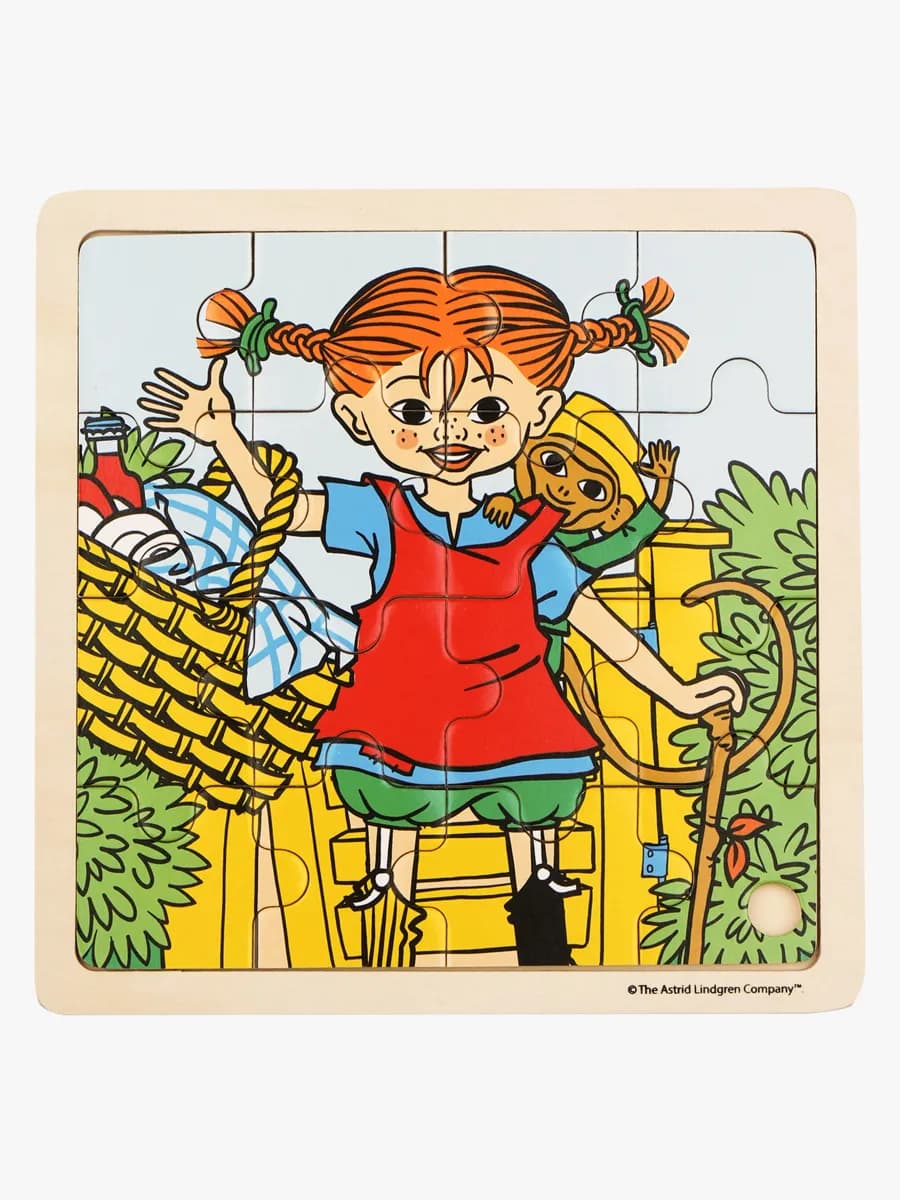 Pippi Långstrump Träpussel Pippi &  Herr Nilsson 16 Delar