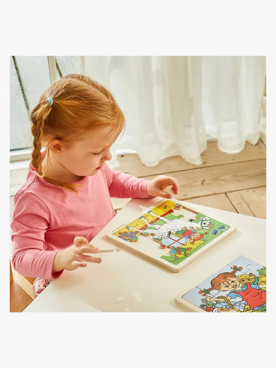 Pippi Långstrump Träpussel Pippi &  Lilla Gubben 16 Delar