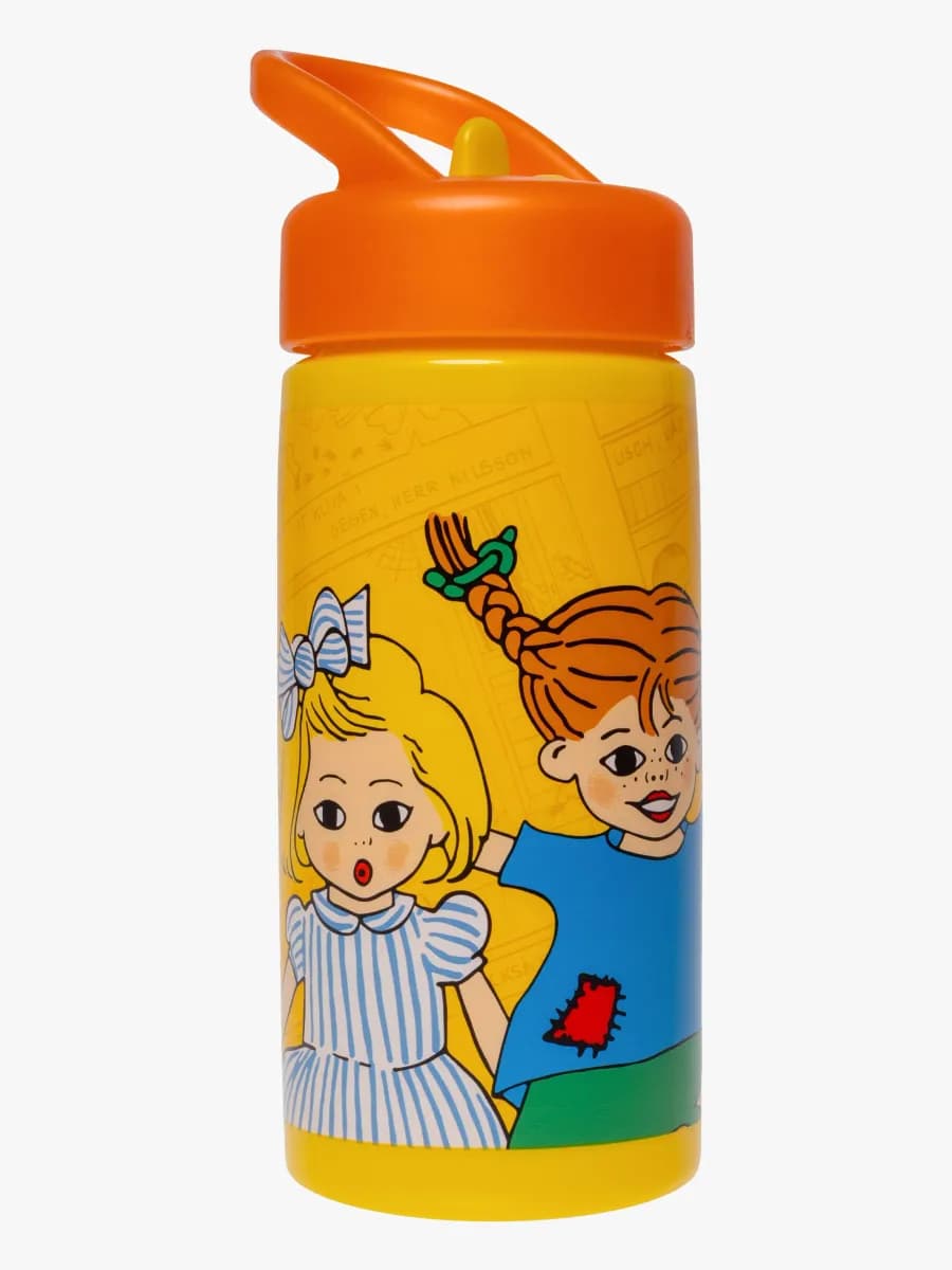 Pippi Långstrump Vattenflaska 410 ml, Gul