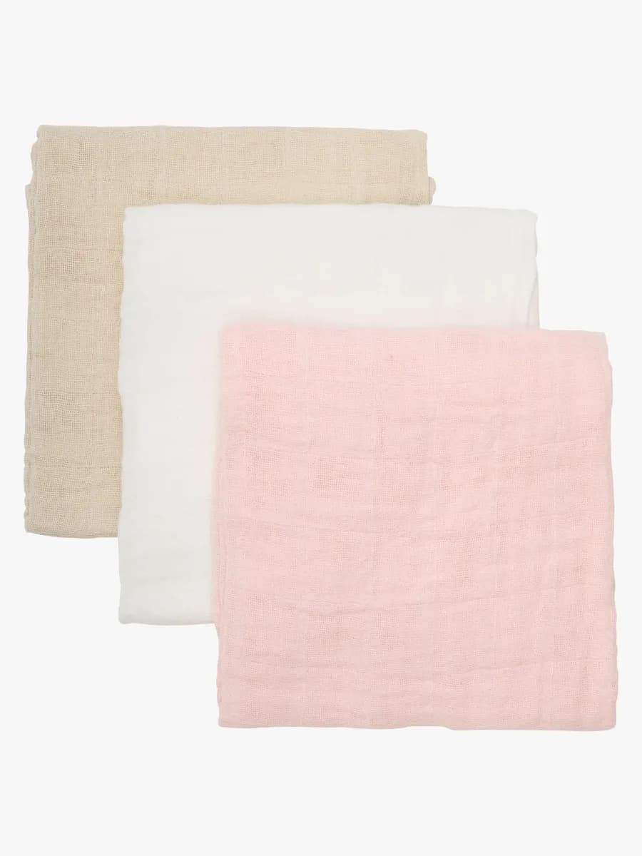Pippi Muslinfilt 3-Pack, Veiled Rose