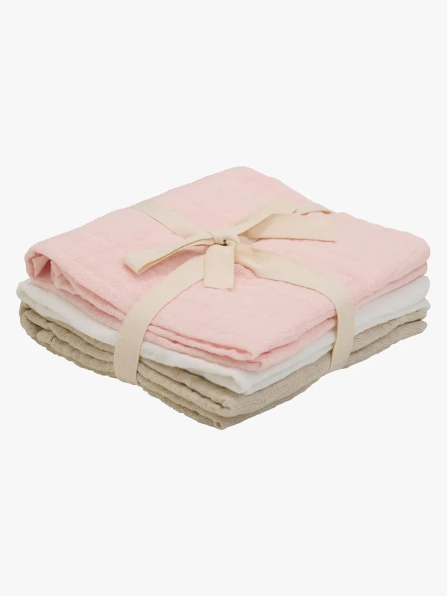 Pippi Muslinfilt 3-Pack, Veiled Rose