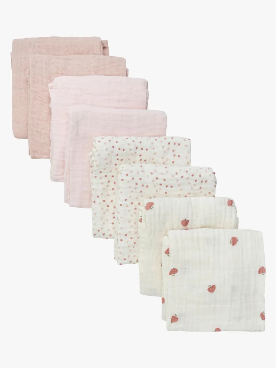 Pippi Muslinfilt 8-Pack, Rose Dust