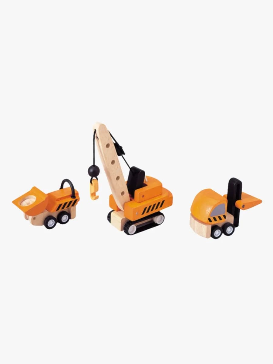 Plan Toys Byggarbetsfordon 3 st