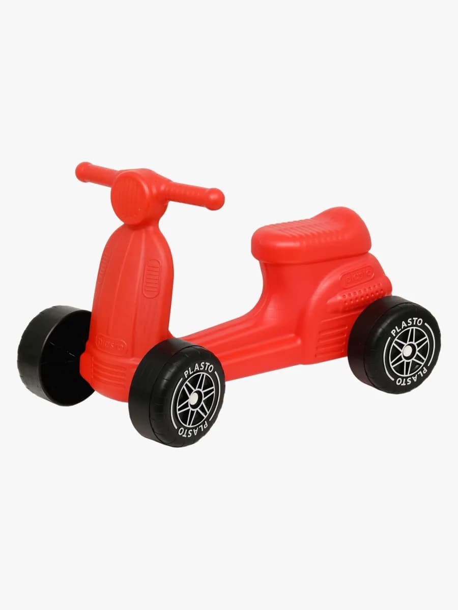 Plasto Scooter med Tystgående Hjul 50 cm, Röd