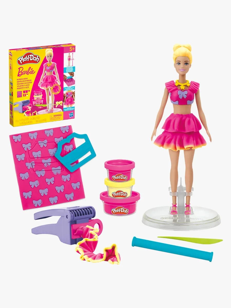 Play-Doh Barbie Leklera med Docka Volanger &  Rosetter