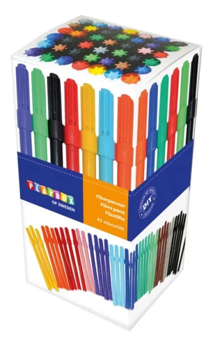 Playbox Fiberpennor 42 st (Smala)