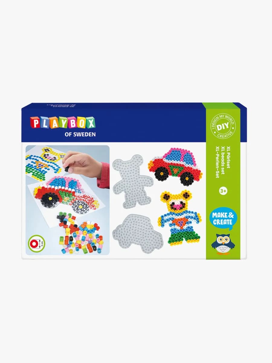 Playbox Pärlset Rörpärlor XL Bil Och Björn 600 St