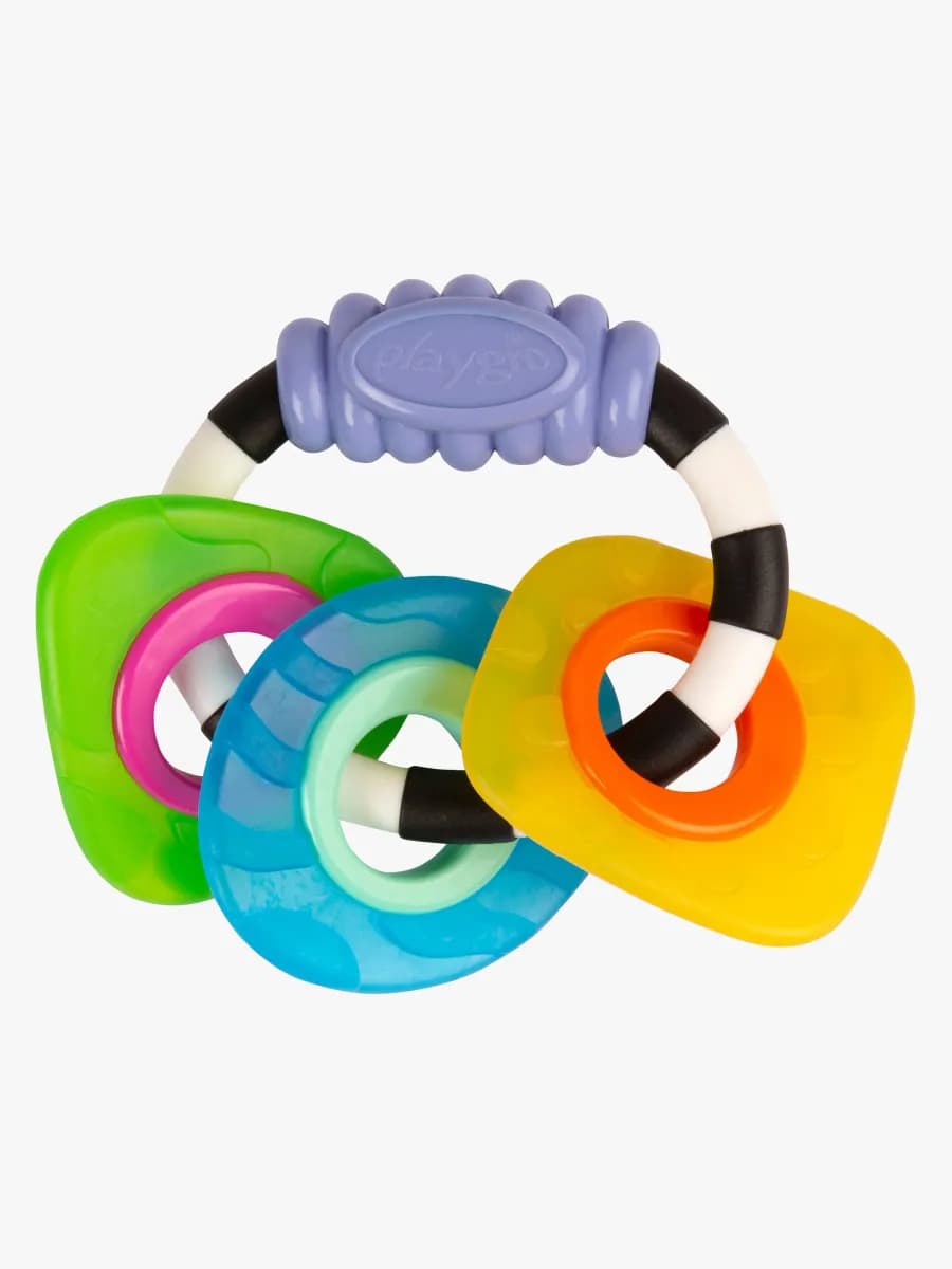 PlayGro Textured Teething Rattle Bitleksak