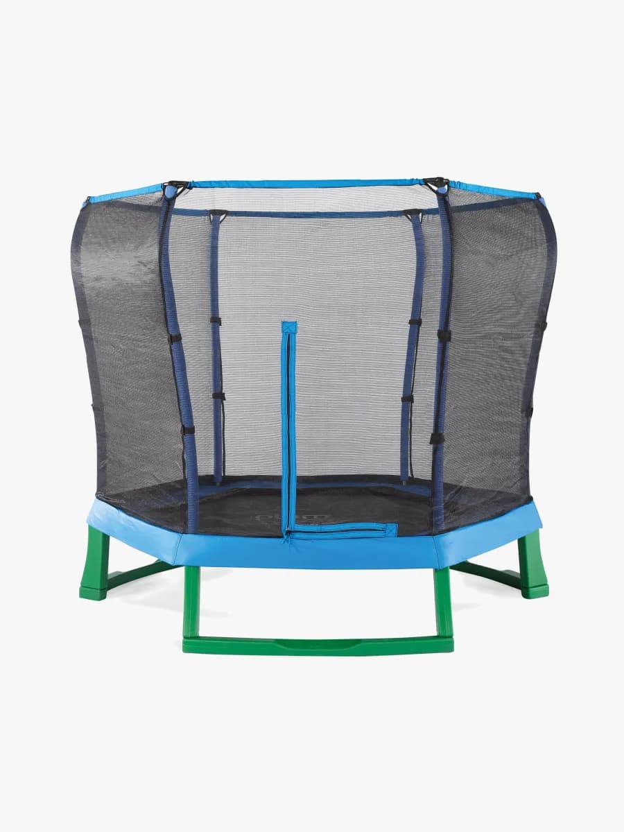 Plum Junior Jumper Studsmatta inkl. Skyddsnät 220 cm, Blå/Grön