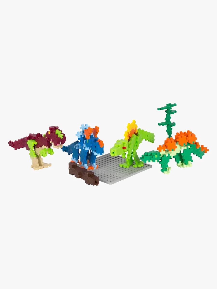 Plus-Plus Byggset med Basplatta &  Tub Dino, 4x100 Delar