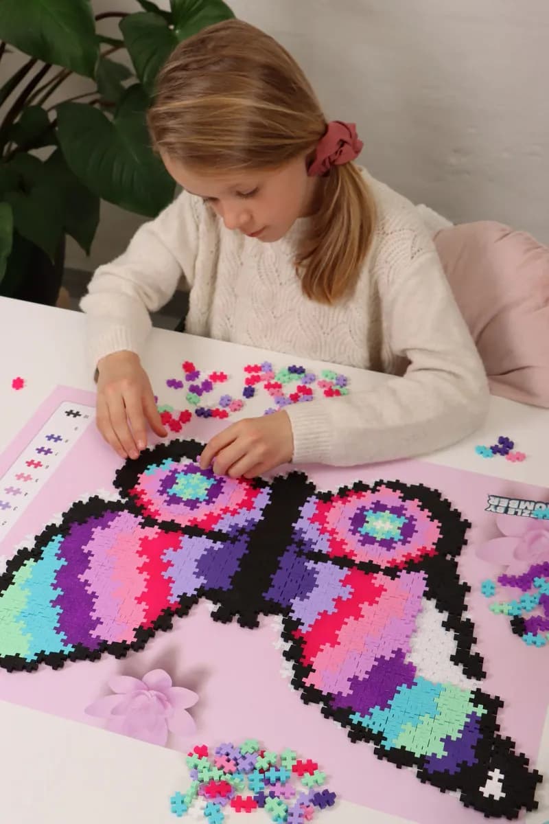 Plus-Plus Puzzle By Number Fjäril 800 Delar