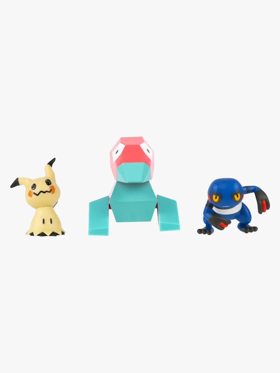 Pokémon Battle Figurset Mimikyu, Porygon &  Croagun 3-Pack