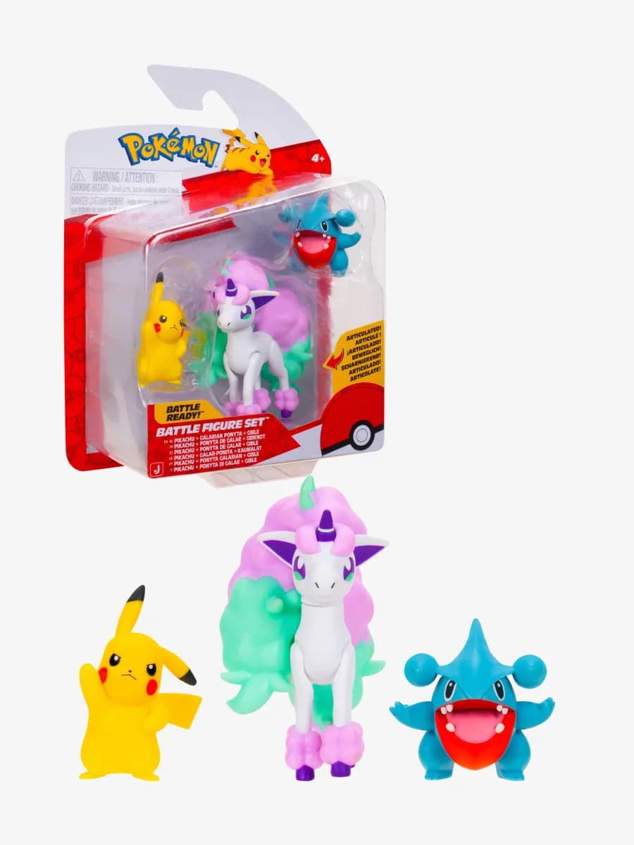 Pokémon Battle Figurset Pikachu, Gible &  Ponyta 3-Pack