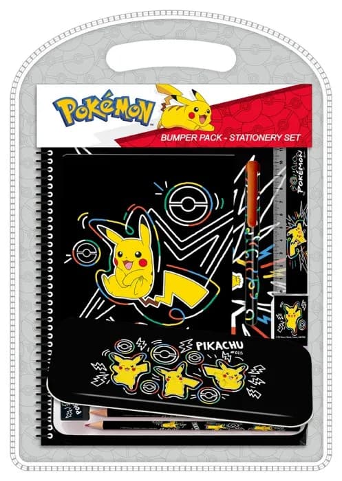 Pokémon Skrivset med pennskrin och anteckningsbok (Blå)