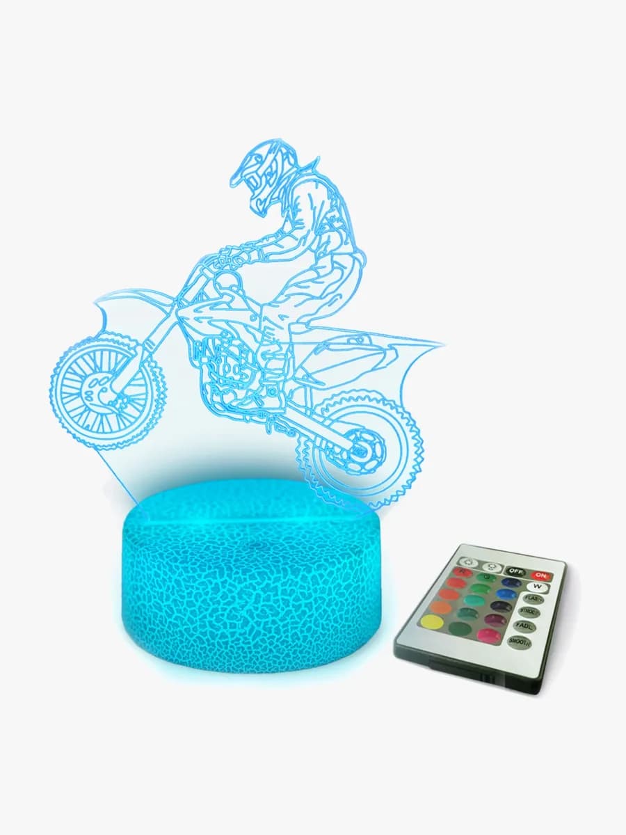 Powerpal 3D-Nattlampa, Motorcykel, Barnrum