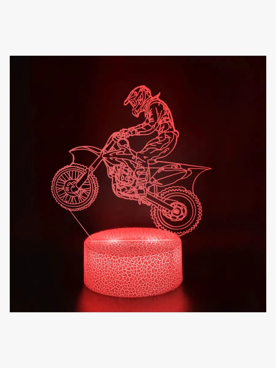 Powerpal 3D-Nattlampa, Motorcykel, Barnrum
