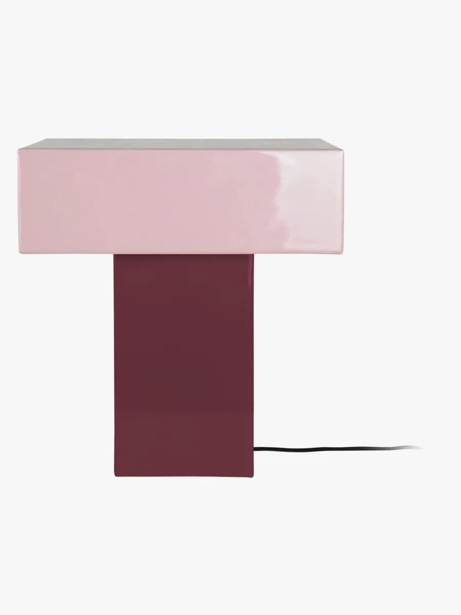 PresentTime Grato Recto Bordslampa, Dark Mauve/Soft Lavender, Barnrum
