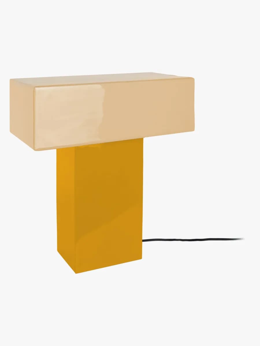 PresentTime Grato Recto Bordslampa, Honey Yellow/Soft Yellow, Barnrum