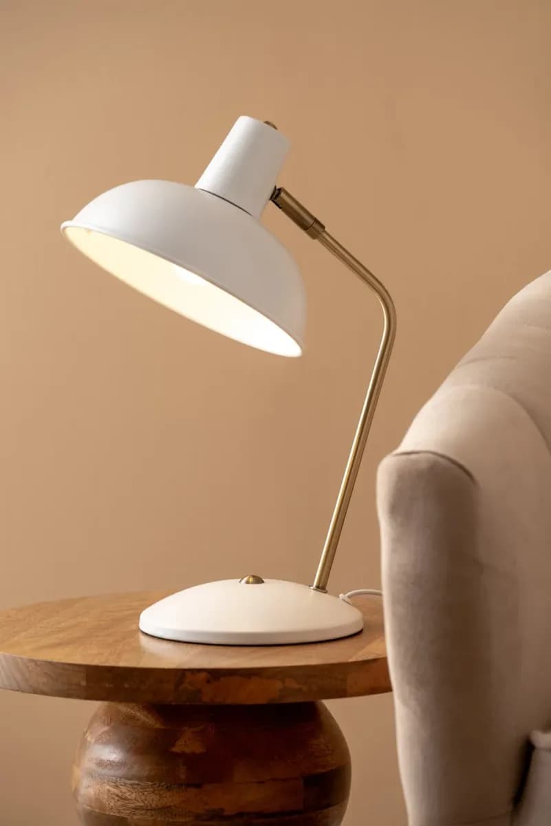 PresentTime Hood Bordslampa, White, Barnrum
